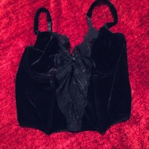 Black Velveteen Bustier